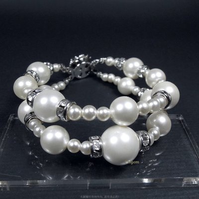 珍珠林~雙串式珍珠手鍊~最高級硨磲貝珍珠~設計師限量作品 #001