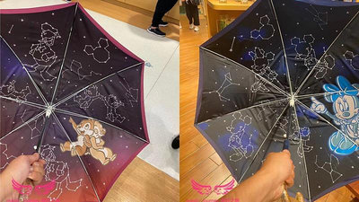 上海迪士尼國內代購仰望星空米奇米妮花栗鼠長柄傘晴雨傘卡通