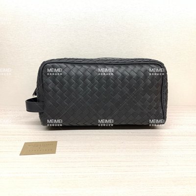 30年老店 預購 Bottega Veneta BV 深灰色 編織 牛皮 手拿包 244706