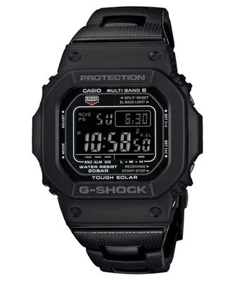 G-SHOCK CASIO 卡西歐太陽能六局電波軍事武裝黑反白電子鍊帶腕錶 型號：GW-M5610BC-1【神梭鐘錶】