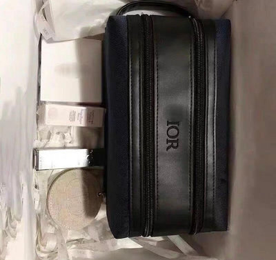 2022 Dior迪奧 黑色大容量雙拉鍊便攜化妝包/洗漱包/手提旅行收納袋