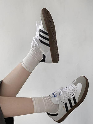 Adidas Originals Samba OG 黑白低幫T頭鞋復古德訓板鞋 B75806