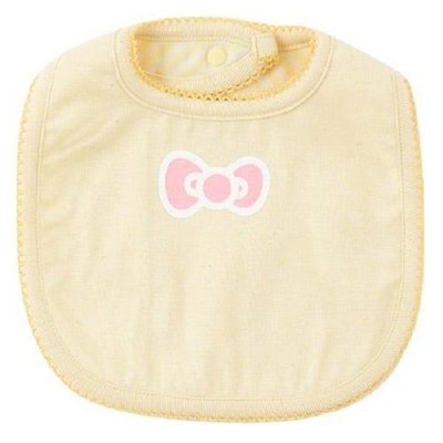 【子供の部屋 】日本製造 三麗鷗 Hello Kitty純棉有機棉 嬰兒 扣子 圍兜 口水巾