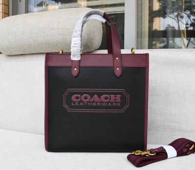 現貨熱銷-COACH 0774 女士大logo牛皮托特包 購物袋 手提斜跨包 購美國代購Outlet專場 可團購