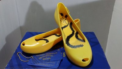 正品Vivienne Westwood英國龐克教母釷星娃娃聯名巴西Melissa香水香香鞋娃娃鞋螢光果凍亮黃色 全新附盒