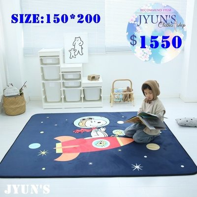JYUN'S 新品兒童火箭SNOOPY史努比卡通高端慢回彈地墊寶寶爬爬墊子地毯 1款 預購