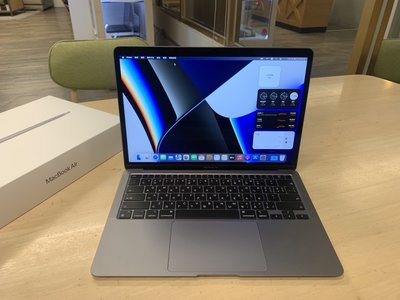 台中 2020年 MacBook Air 13吋 M1 8G 512G 太空灰 灰色 蘋果電腦 Apple 17次 有傷