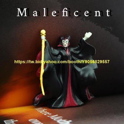熱銷# 迷你反派Maleficent瑪琳菲森黑魔女手辦公仔玩具擺件
