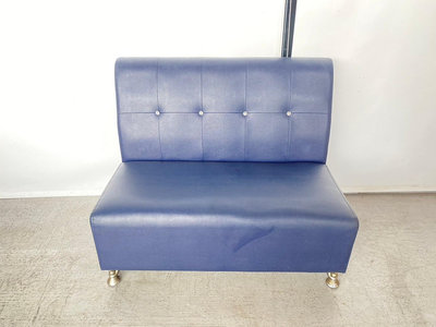 【宏品2手家具館】最便宜選宏品二手傢俱 A041102H*藍色二人沙發(瑕疵)*客廳茶几桌 實木沙發 L型沙發 皮沙發 布藝沙發 歐式沙發 單人沙發 休閒椅