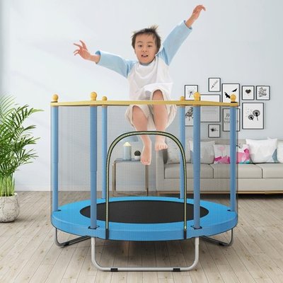 蹦蹦床家用兒童室內寶寶小孩蹭蹭床小型彈跳床帶護網健身房跳跳床