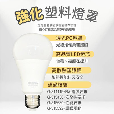 『青山六金』億光 LED 燈 10W 13 16 E27 球泡燈 白光/黃光/自然光 超節能 LED燈泡 無藍光 全電壓