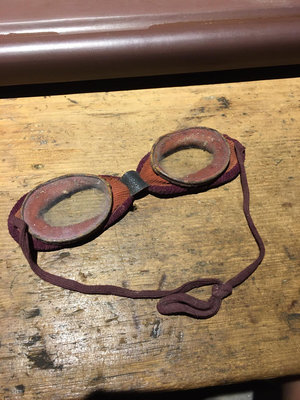 【二手】古玩民俗老物件 戰爭時期老眼鏡護目鏡風鏡 懷舊紅色題材擺件之~~60611【百草巷】古玩 收藏 古董