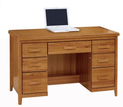 ☆[新荷傢俱] T 402 柚木4.2尺書桌 / 質感書桌 / 歐式辦公桌 / 櫃台桌