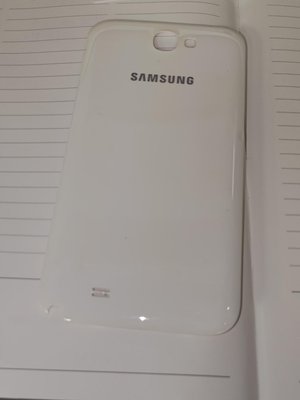 原廠Samsung Galaxy Note2  GT-N7100電池蓋白色,      料件機/零件機使用，（按鍵機，老人機，銀髮機）