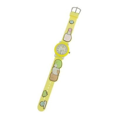 日貨 角落生物 手錶 黃色 卡通錶 3D 立體 錶帶 禮物 白熊 貓咪 炸豬排 角落小夥伴 J00030575
