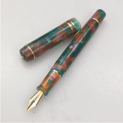 【上品名筆工藝坊】(綠紅花) KAIGELU凱格露 新款#316 大豆總成通用 大明尖 銥金鋼筆