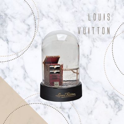 【哈極品】美品《LOUIS VUITTON VIP限量絕版經典旅行箱造型水晶球/藝術品》