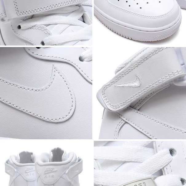 CodE= NIKE AIR FORCE 1 MID 皮革籃球鞋(全白) 315123-111 周湯豪AF-1