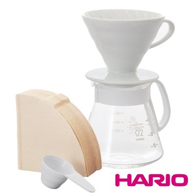 【台北自取】HARIO V60 有田燒 XVDD-3012W 白色濾杯咖啡壺組 1~4杯 日本製 內附100入濾紙
