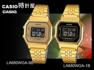 CASIO 卡西歐手錶專賣店 時計屋 LA680WGA-IB 電子女錶 不鏽鋼錶帶 LA680WGA