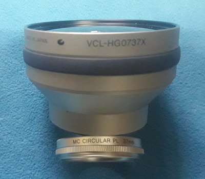 SONY VCL-HG0737X廣角鏡頭+MC CIRCULAR PL 37mm偏光鏡