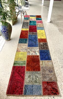 米可家飾~手工拼接走道地毯  現代設計師做舊復古北歐 客廳 床邊地毯手工地毯