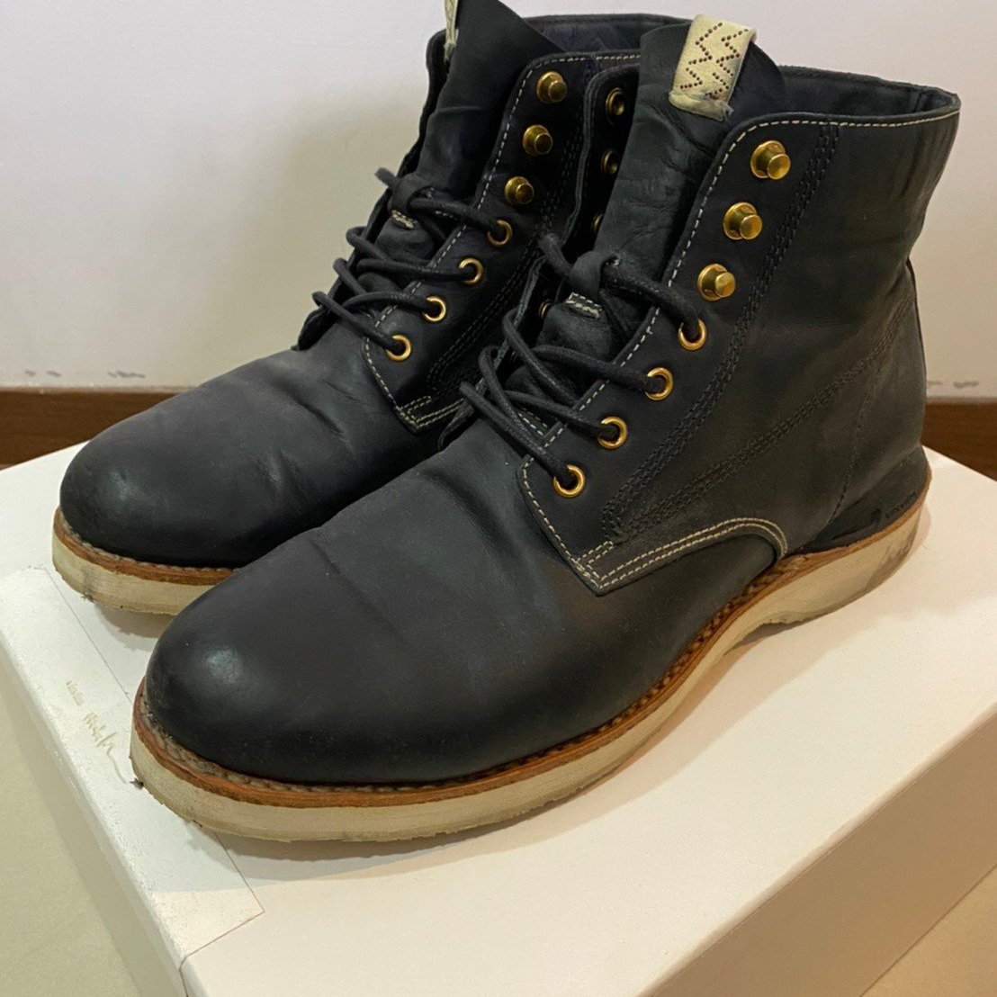 [二手美品可刷卡] 18SS Visvim Virgil Boots-Folk KNGR M9 黑色袋鼠