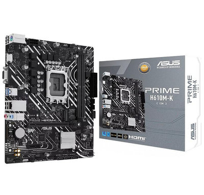 《平價屋3C》全新 ASUS 華碩 PRIME H610M-K-CSM 主機板 DDR5 1700腳位 M-ATX 主機板