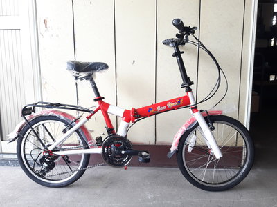 JY 20吋 21速 SHIMANO 紅騎士 紅色 可搭配置物籃 Y型跑車 摺疊車 小折 折疊腳踏車