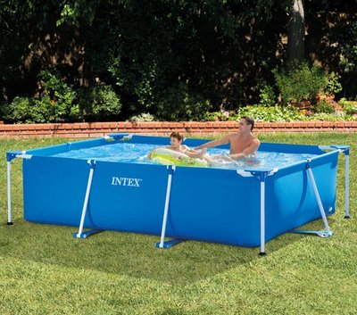 原裝正品INTEX超大支架兒童家庭游泳池加厚長方形管架戲水池28272-范斯頓配件工廠超夯 正品 現貨