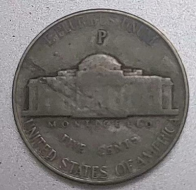 【二手】 1943年 美國 5美分 杰斐遜 美麗錯幣 紀念幣638 紀念幣 硬幣 錢幣【經典錢幣】