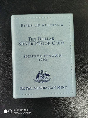 澳大利亞1992年10元精制世界保護鳥類紀念 銀幣-帝皇企鵝