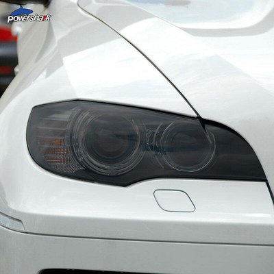 【精選好物】BMW 2 個用於寶馬 X6 M E71 20082014 配件的汽車大燈色黑色保護膜前燈透明 TPU 貼紙