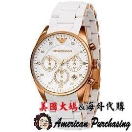 潮牌 EMPORIO ARMANI 亞曼尼手錶 AR5920 情侶手錶 鋼帶運動石英腕錶三眼防水錶 海外代購-雙喜生活