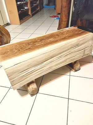 印尼柚木 原木直筒長板凳 原木椅