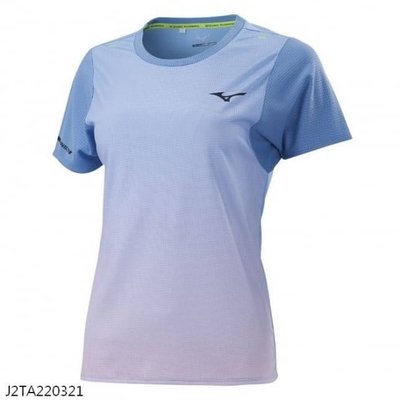【MIZUNO 美津濃】女路跑短袖T恤 冰原藍 J2TA220321、 珊瑚粉 J2TA220356 尺寸:M~XL