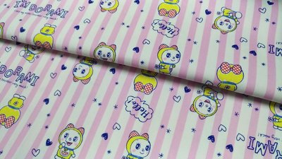 豬豬日本拼布 限量版權卡通布 小叮噹哆啦美 牛津布厚棉布料材質 很稀有