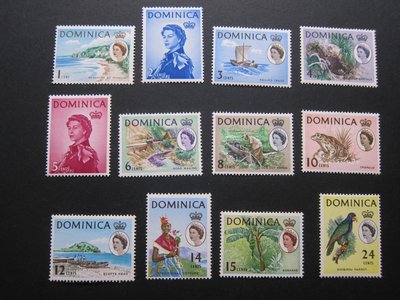 【雲品4】多米尼加Dominica 1963 Sc 164-175 MH  庫號#B513 61871