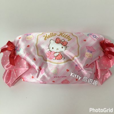 [Kitty 旅遊趣] Hello Kitty 筆袋 拉鍊筆袋 凱蒂貓 糖果 布筆袋 文具收納袋 萬用包 鉛筆盒