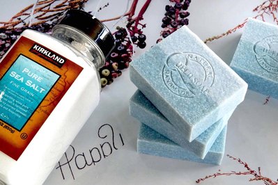 女王天然手工皂「藍色海鹽-深海角質皂」 母乳皂代工  手工香皂 手工肥皂 冷製手工皂