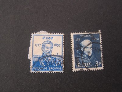 【雲品4】愛爾蘭Ireland 1957 Sc 161,163 FU 庫號#BP15 73036