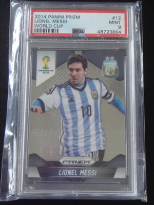 第一家卡店 2014 第一年 世足 Prizm 球王 Lionel Messi Base Card PSA 9 級