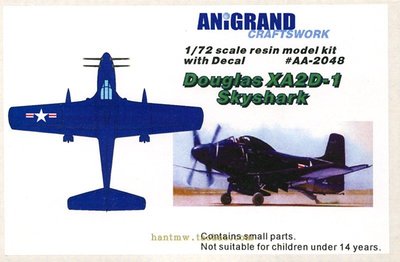 AA2048道格拉斯XA2D1天鯊艦載攻擊機1/72樹脂拼裝模型套件