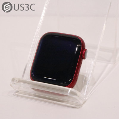 【US3C-青海店】台灣公司貨 Apple Watch 7 41mm GPS 紅色 鋁金屬錶殼 紅色 運動型錶帶 心率偵測 二手智慧手錶