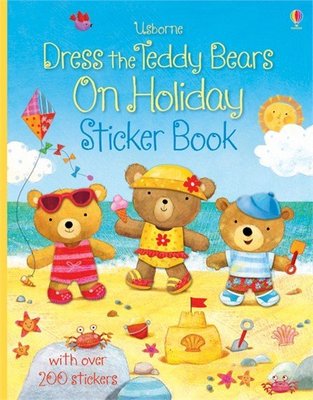 *小P書樂園* 英國【UsBorne】泰迪熊渡假穿衣貼紙書Dress Teddy Bear on Holiday