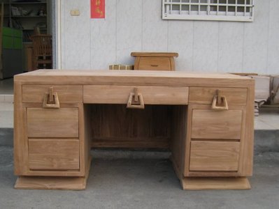 幸福家實木傢俱 全柚木加厚款書桌, 工作桌, 160cm (KOREA DESK)