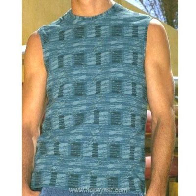 【西班牙 Abanderado】(9619 )男性時尚彈性背心t-shirt 藍(L)