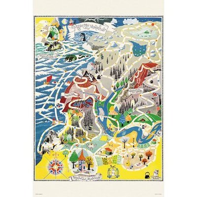 "龍" 拼圖專賣店 日本進口拼圖 10-1291(1000片拼圖 嚕嚕米 慕敏河谷的地圖)