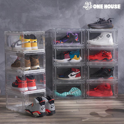 ONE HOUSE 【超耐重大容量UV正開鞋盒-高款-全透明】 球鞋收納 透明鞋盒 鞋盒 磁吸 鞋櫃 收納櫃 收納箱