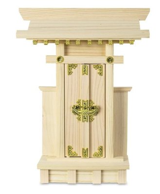 日本製造 限量品 好品質 日式檜木材實木木頭神社神棚寺廟擺件收藏品裝飾物品室內多功能收納盒儲物盒裝飾品 5528c